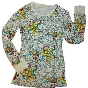 ☆NWT☆Girls OLD NAVY☆Long Sleeve Waffle Knit Rainbow Peace & Love Tunic☆